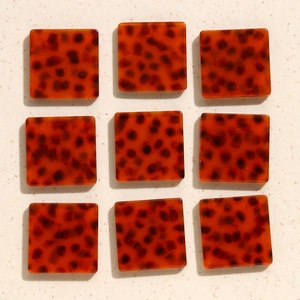 Accessori gioielli in acetato stampa leopardata ambra quadrata per orecchini e forcine DIY
