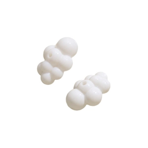 3D puffy cloud acrylic pendant beads for DIY earrings and jewelry making accessories