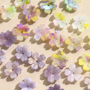 Acrylic Cherry Blossom Flower Beads For DIY Jewelry Making Spring Style Floral Craft Accessories For Earrings Bracelets Women