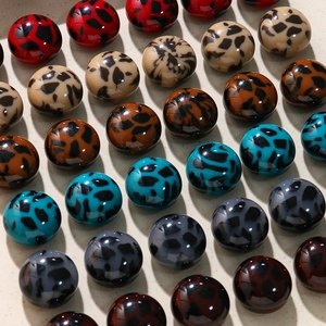 20mm Amerikaanse vintage ronde luipaardprint hars cabochons in diverse kleuren voor DIY