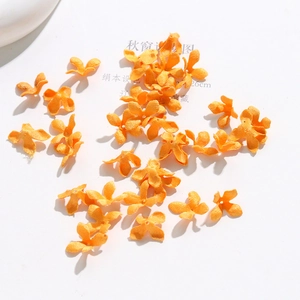 Golden autumn style fabric flower DIY jewelry accessories for earrings and hats