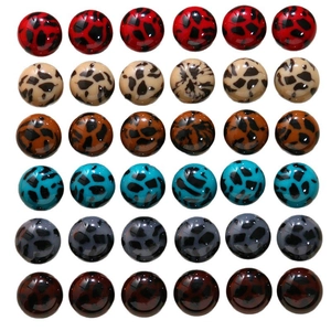 20mm retro luipaardprint hars cabochons in een veelkleurige set voor doe-het-zelf sieraden