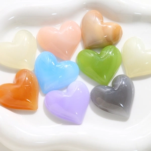 Ciondoli a cuore in acrilico sfumato colorato per accessori capelli e gioielli fai-da-te