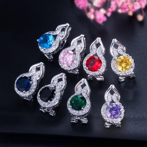 Elegantes Schmuckset mit Kürbis-Anhängern und lebendigen, bunten Zirkonia-Steinen