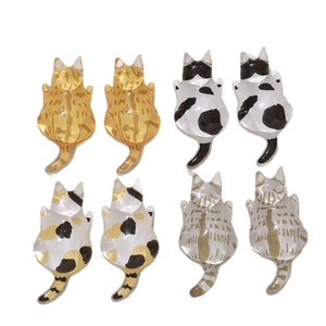 Set de accesorios de gatos de resina en cuatro colores para fundas de móvil y manualidades