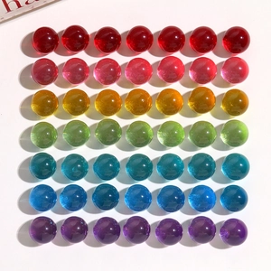 14mm Round Jelly Transparent Resin Cabochons Flatback Clear Beads For DIY Jewelry Making Hair Clip Earring Materials