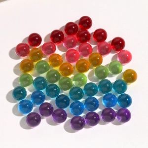 Colorful transparent 14mm round resin cabochons for DIY jewelry and hair accessories craft