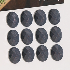 Oval Faceted Resin Cabochon Glitter Patch For DIY Stud Earrings Jewelry Phone Case Decoration Rhinestone Sparkling Accessories