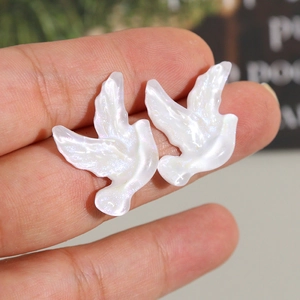 Breloques pigeon en résine irisées scintillantes pour boucles d'oreilles et cheveux