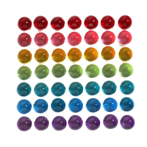 Rainbow gradient 14mm clear resin round cabochons for DIY jewelry and hair accessories
