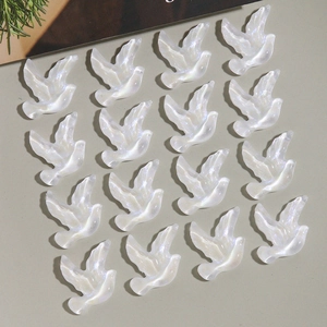 Breloques hirondelles en résine nacrée pour bijoux DIY et accessoires cheveux