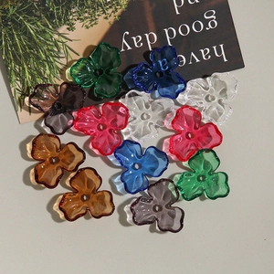 Perles en acrylique translucide en forme de tulipe pour accessoires de bijoux DIY