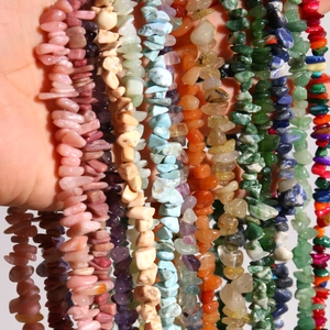 Handheld assorted natural irregular stone chip beads for DIY jewelry making