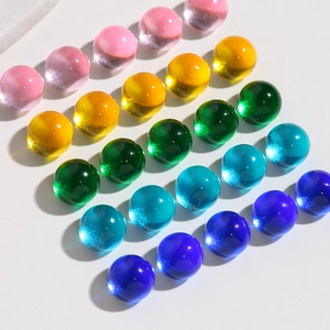 10mm colorful jelly resin round beads for DIY earrings and hair clips making