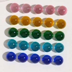 Colorful 10mm clear resin jelly round beads for DIY earrings and hair accessories