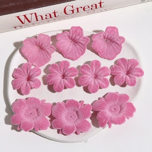 Breloques Fleur Floconnée Rose Acrylique Accessoires de Création de Bijoux DIY pour Boucles d'Oreilles Épingles à Cheveux Femme