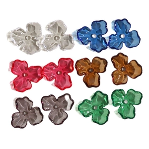 Perles de fleurs de tulipes transparentes pour bijoux DIY en six couleurs