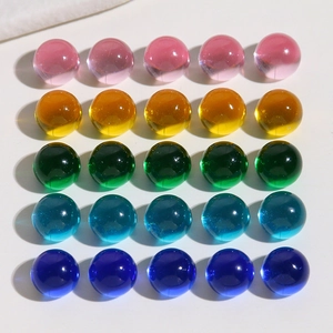 Colorful Jelly Transparent Round Resin Patches DIY Jewelry Making Materials For Earrings Hairpin Craft Accessory