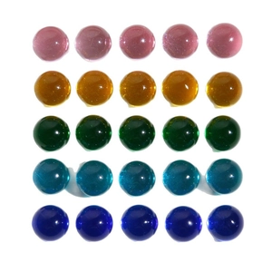 25 pieces of 10mm colorful jelly resin round dome cabochons for DIY hair accessories