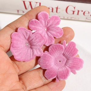 Pendentifs fleurs roses floqués pour boucles d'oreilles DIY et accessoires de cheveux