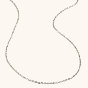 Klassische silberne Edelstahl-Gliederkette für Damen mit hochglanzpolierter Oberfläche
