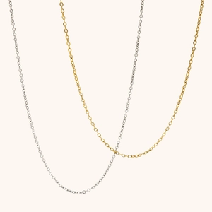 Collana a Catena Minimalista in Acciaio Inossidabile Placcata Oro 18K Choker Regolabile Semplice Gioielli Moda Donna