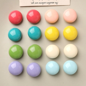 Glossy Resin Macaron Color DIY Jewelry Accessories Round Cabochons For Earring Making Phone Case Decor Scrapbooking Crafting Findings