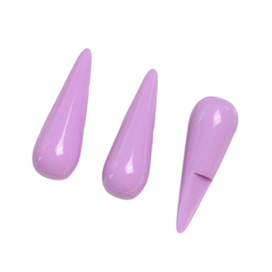 Three pieces of light purple teardrop-shaped resin pendants for DIY jewelry making