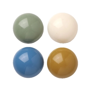 Abalorios redondos de resina acrílica minimalistas en cuatro colores pastel para joyería DIY