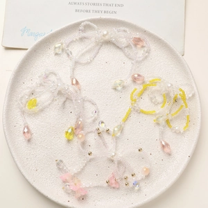 Handmade Glass Beaded Bow Tassel Pendant Multicolor Artificial Pearl Charm For Phone Case Earring DIY Jewelry Making Accessories
