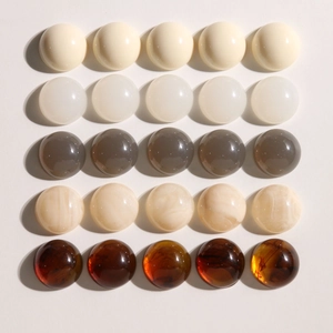 25 perles rondes géométriques en résine aux couleurs gelée pour la création de bijoux