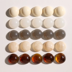 Cabochon Rond Géométrique en Résine Vintage Couleur Gelée Accessoires de Bijoux DIY pour Boucles d'Oreilles Coque de Téléphone