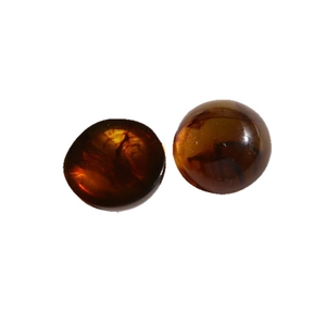 Cabochons ronds en résine ambrée rétro avec texture fluide pour la création de bijoux