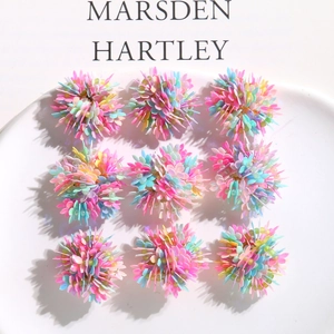 Colorful Sequin Flower Cluster DIY Jewelry Accessories For Earrings Hair Clips Acrylic Glass Bead Handmade Floral Charms
