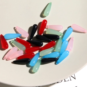 Colorful translucent teardrop resin beads for DIY earring and jewelry making projects