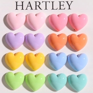 Patchs En Résine En Forme De Cœur Brillant Couleur Macaron Matériel De Bricolage Pour Accessoires Cheveux Coque Téléphone Bijoux