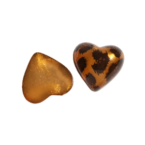 Glinsterende gouden en luipaard acryl hart hangers voor DIY sieraden en oorbellen