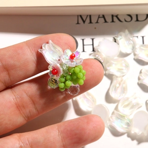 Accessori per gioielli fai-da-te in resina con boccioli di rosa per orecchini e forcine