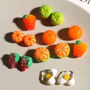 Miniatur-Anhänger aus Harz in Obst- und Lebensmittelform für DIY-Schmuckherstellung
