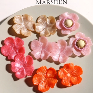Dopamin Stil Unregelmäßige Harz Blume DIY Zubehör Für Ohrringe Haarklammern Kopfschmuck Handgemachte Handwerk Florale Material