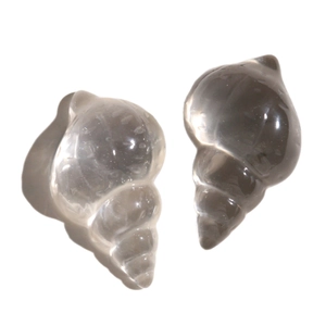 Set of clear resin ocean conch accessories for DIY phone cases and jewelry charms