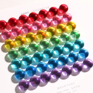 Cuentas de resina transparente de colores vibrantes para manualidades y joyería hecha a mano