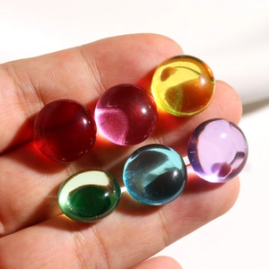 Cabujones de resina transparente de colores para joyas DIY en seis brillantes colores de verano