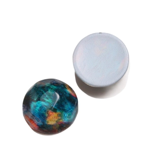 Vintage round resin cabochon with oil painting texture for DIY jewelry and accessories
