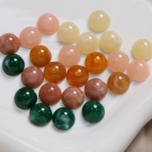 12mm vintage marble effect resin cabochons in mixed colors for DIY jewelry making