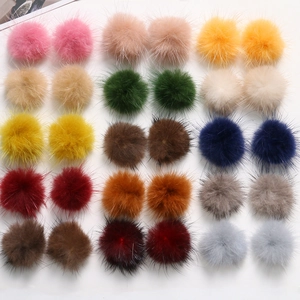 Handmade Mink Fur Pom Pom Ball Mini Soft Plush Furry Balls For DIY Jewelry Making Hairpin Accessories Multicolor Decorating Craft