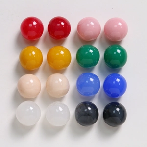 Set of 16 colorful 20mm resin beads in a 4x4 grid for DIY jewelry making accessories