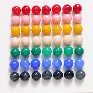 Colorful Round Resin Beads Ink Wash Style DIY Earring Accessories Hair Ornaments Phone Case Making Jewelry Findings