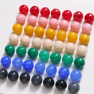 20mm colorful resin round beads with ink smudge texture for DIY jewelry making