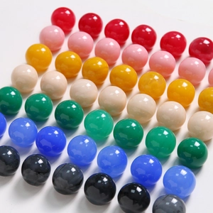 Colorful 20mm resin round beads with ink smudge effect for DIY jewelry accessories